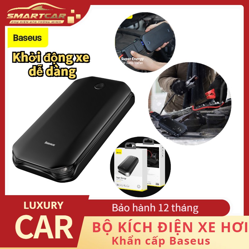 Bộ kích điện xe hơi khẩn cấp Baseus Super Energy tích hợp pin dự phòng 8000mAH giúp khởi động xe một cách dễ dàng