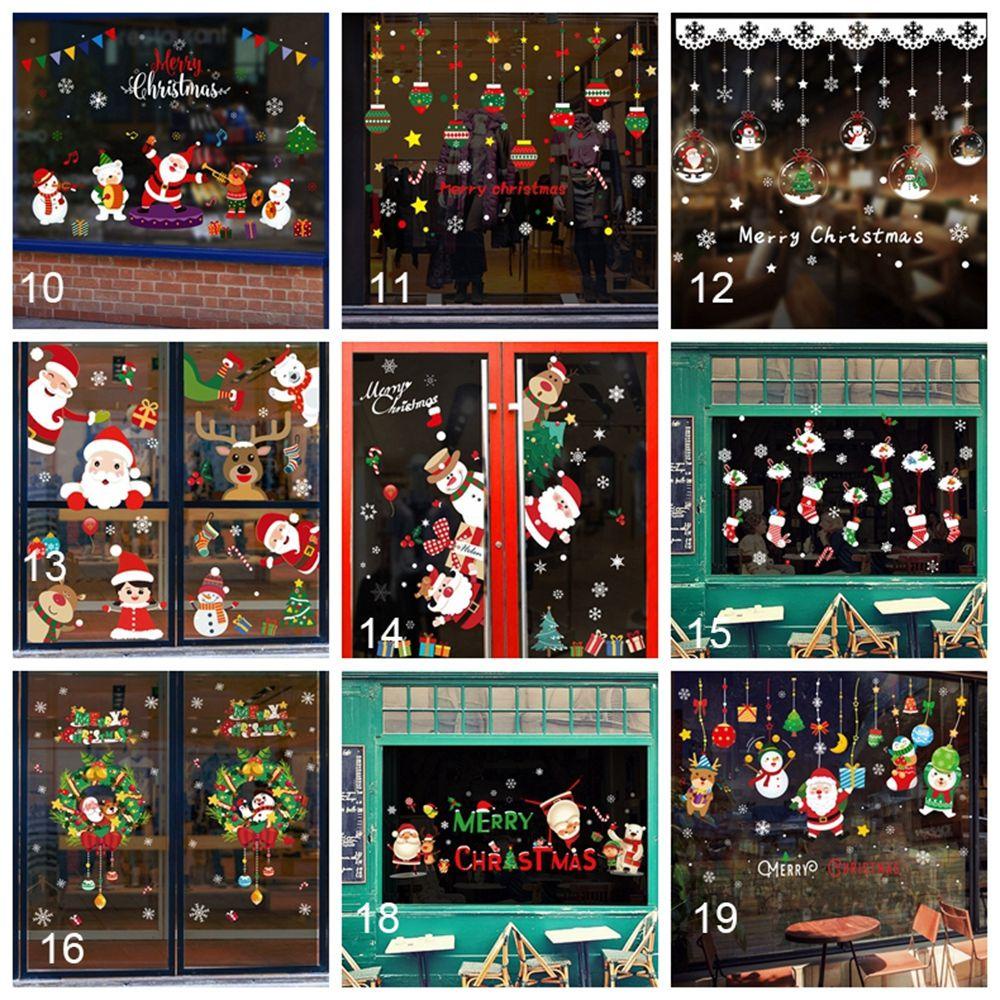Miếng Dán Trang Trí Giáng Sinh / Năm Mới Hình Ông Già Noel / Tuần Lộc / Bông Tuyết