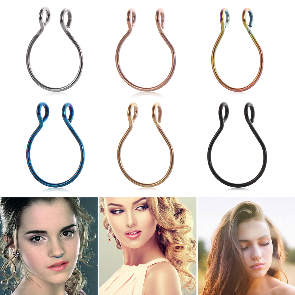 Set 5 Khuyên Mũi Inox Đường Kính 8mm Thời Trang Cho Nữ