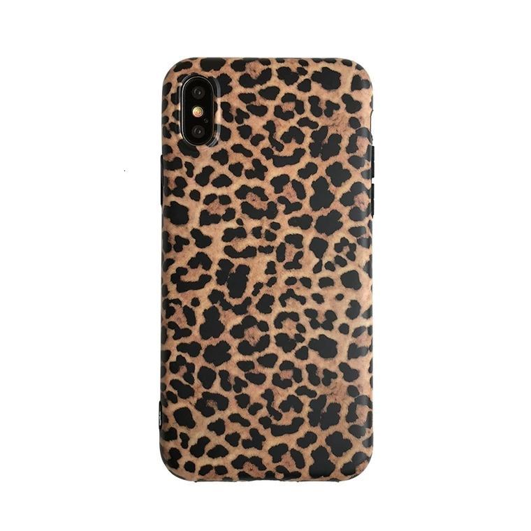 Ốp điện thoại silicon in hình da báo thích hợp cho iPhone XS 11 11ProMax 7plus 8plus