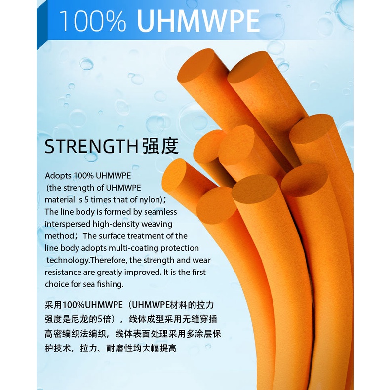 Cuộn Dây Câu Cá Bện 4 / 8 Sợi PE 100M / 300M Chống Mài Mòn Siêu Mượt