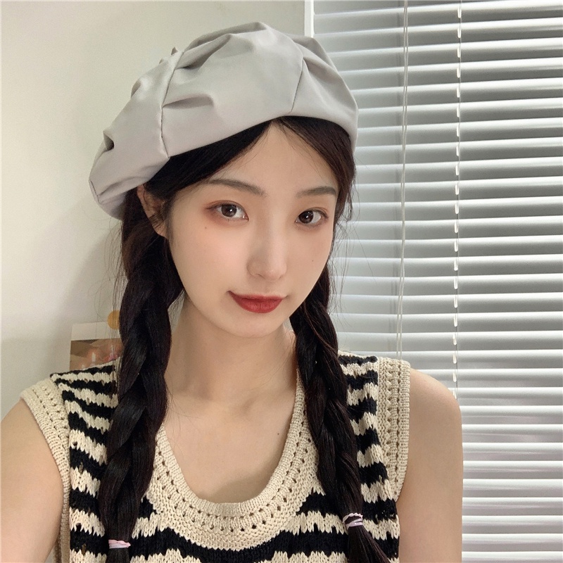 Mũ Beret Thiết Kế Đơn Giản Dễ Phối Đồ Phong Cách Nhật Bản Cho Nữ