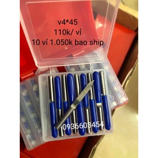 Mũi đục cnc điêu khắc gỗ phi 4 dài 45 v4*45 rẻ