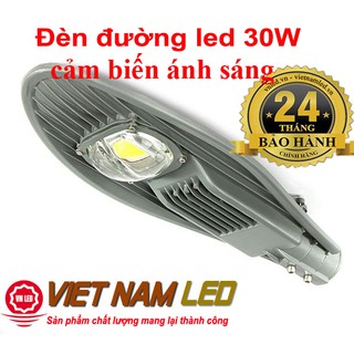 Đèn đường led 30W - 50W 1 mắt led, cảm biến ánh sáng, đèn led đường phố 30W - 50W 220v