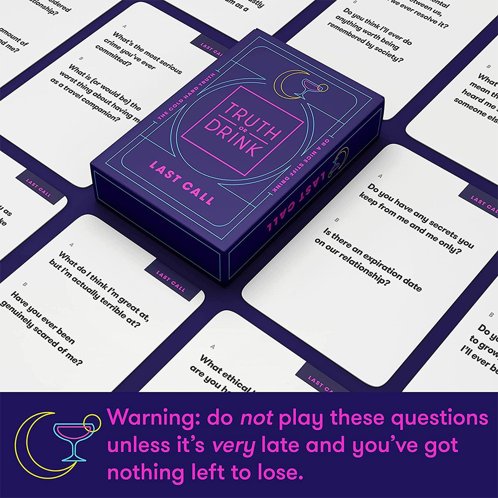 Bộ Trò Chơi Thẻ Bài Truth or Drink Board Game Độc Đáo Bài Drinking Game BG91