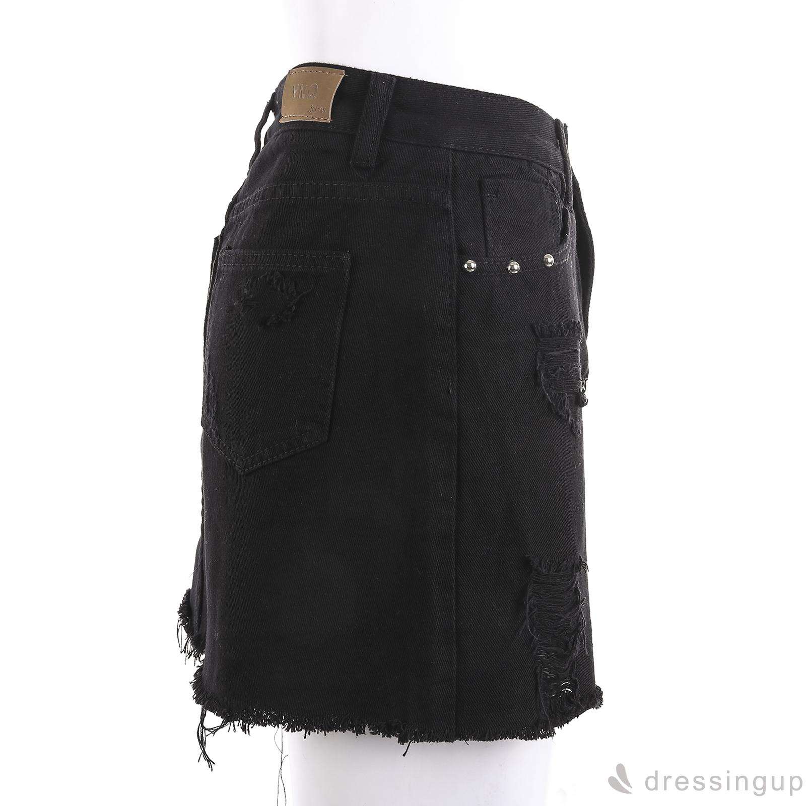 chân váy jean Chữ A Với Thiết Kế Lưng Cao Xinh Xắn Theo Phong Cách Hàn Quốc | BigBuy360 - bigbuy360.vn