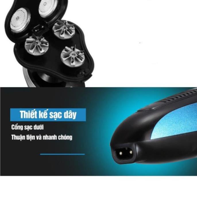 Máy Cạo Râu [HÀNG SHOP] Đa Năng 4 in1 cạo râu ,cắt tóc, massage mặt, tỉa lông mũi , Máy Cạo Râu, 6D Shaver – Lưỡi Dao Tự
