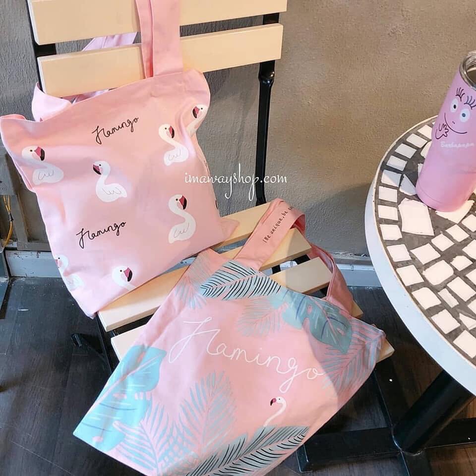 TÚI TOTE TÚI VẢI CHIM HỒNG HẠC STYLE HÀN QUỐC