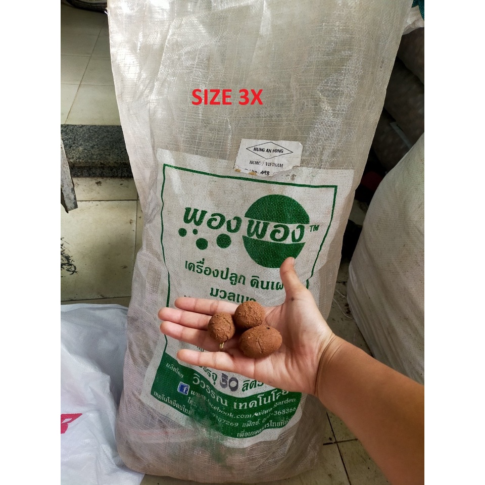 Viên đất sét nung popper Thái Lan- trồng xương rồng, trồng lan, trồng cây sứ, thủy canh, sen nhật đủ size (bao 50 lít)