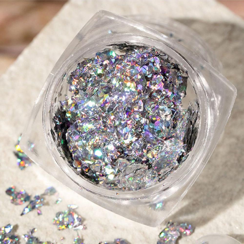 Giấy Nhôm Không Đều Cbeza|Hộp Sequin Trang Trí Móng Nghệ Thuật