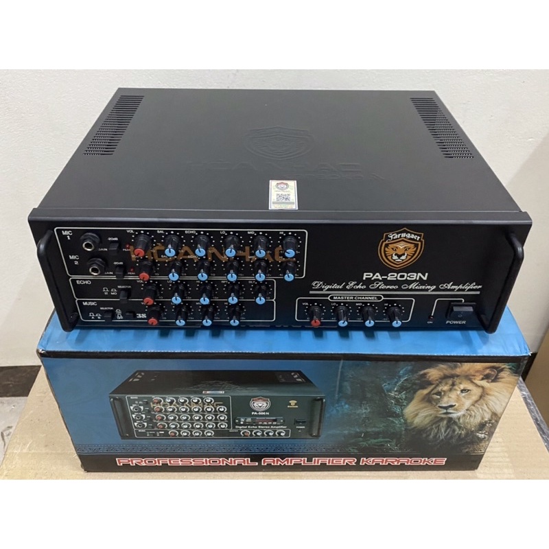 ÂMLY HOÀ NHẠC PA 203-N hàng chính hãng 8 sò to nhại tiếng mềm mại tích hợp cho dàn karaoke gia đình