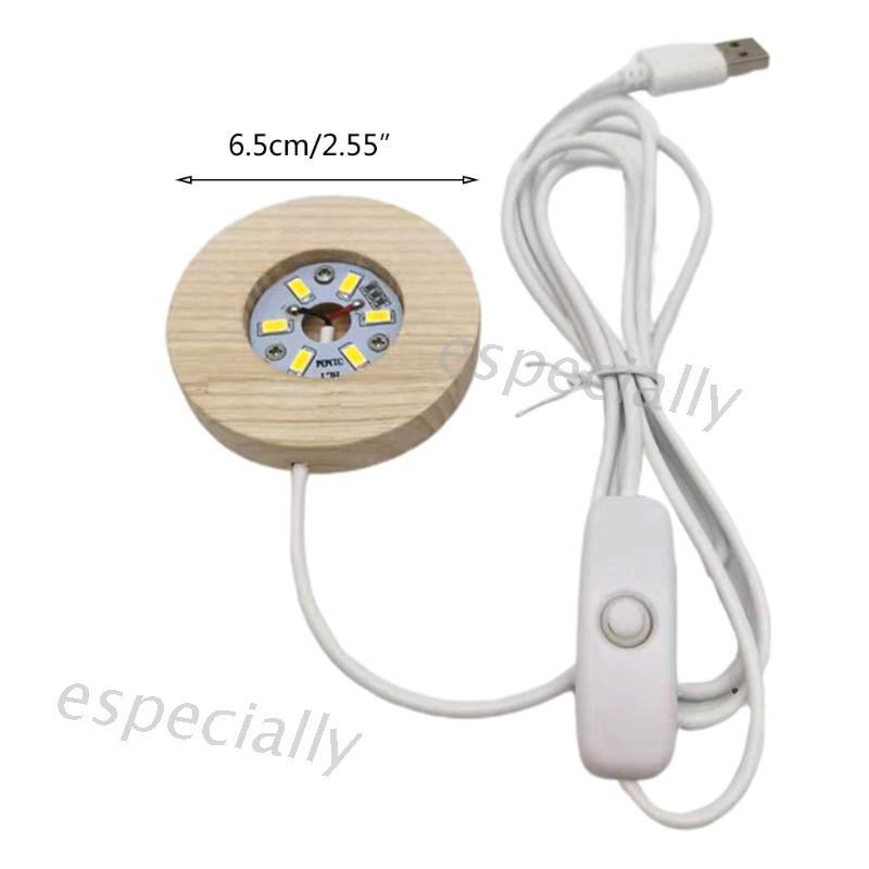 Đế Gỗ Tròn Gắn Đèn Led Ban Đêm