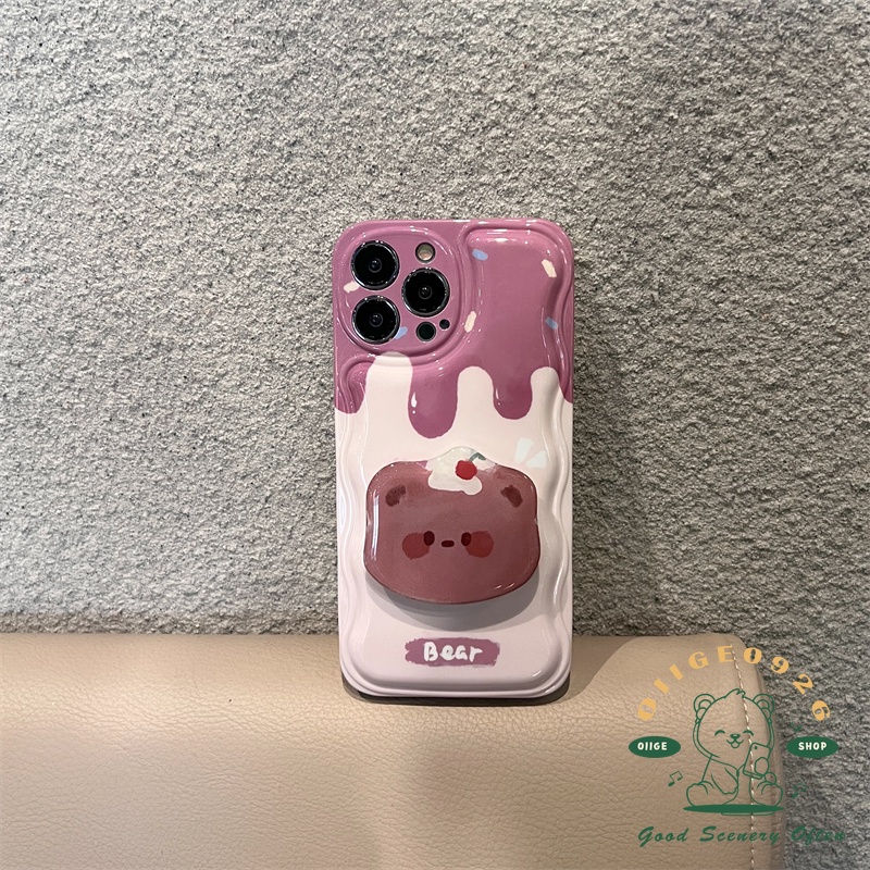 Ốp Điện Thoại IMD Viền Gợn Sóng Họa Tiết Gấu/Thỏ Cho Iphone 13 12 / 11 Pro Max / Mini Xs Max Xr X