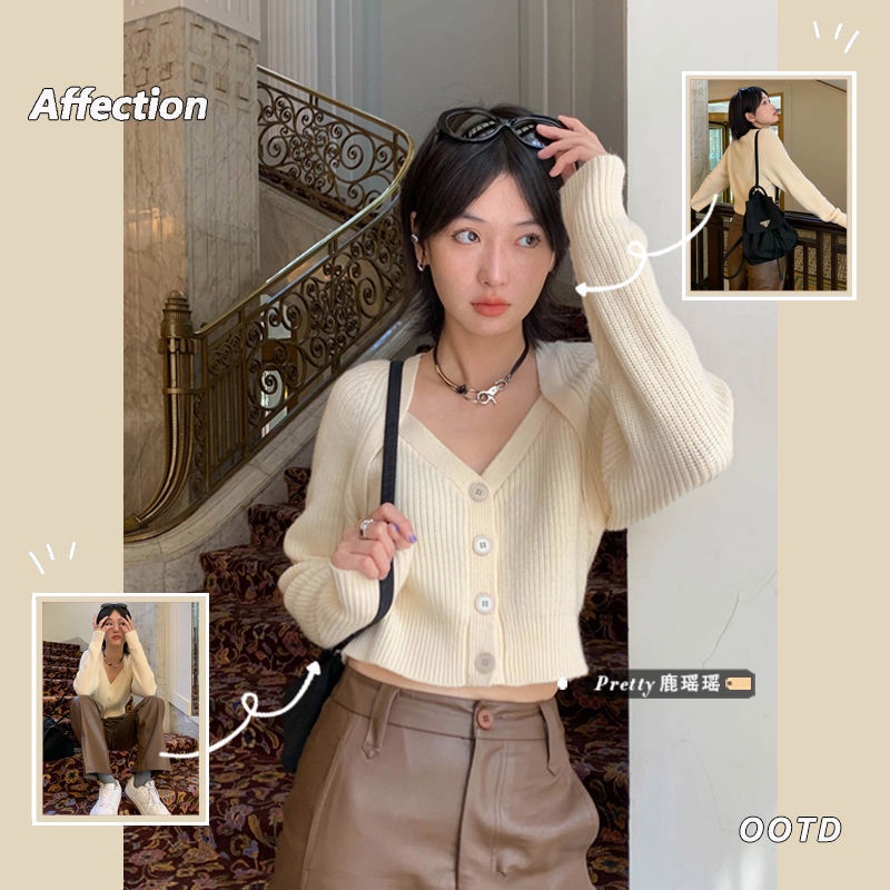 Áo sweater dệt kim tay dài giả hai lớp phong cách retro kiểu mới cho nữ