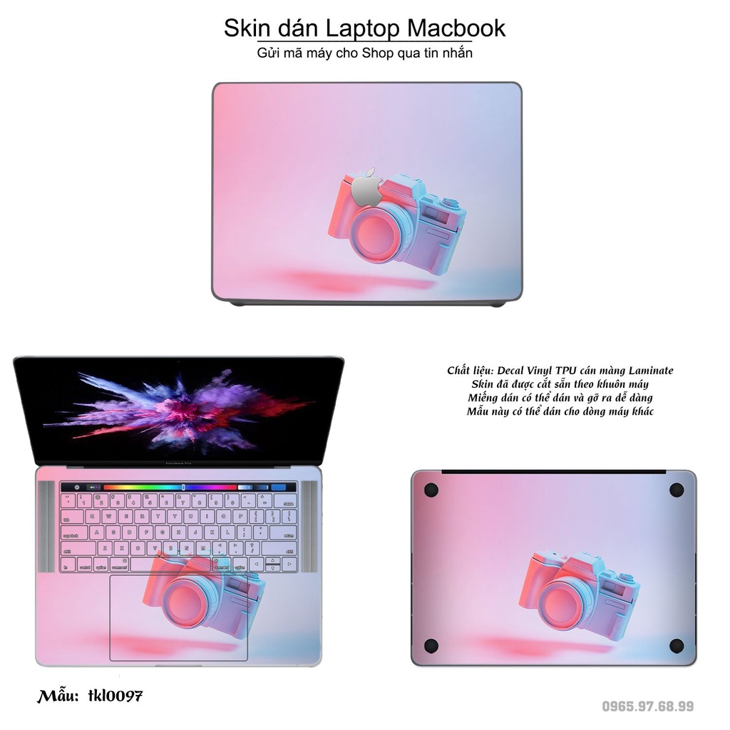 Skin dán Macbook mẫu thiết kế (đã cắt sẵn, inbox mã máy cho shop)