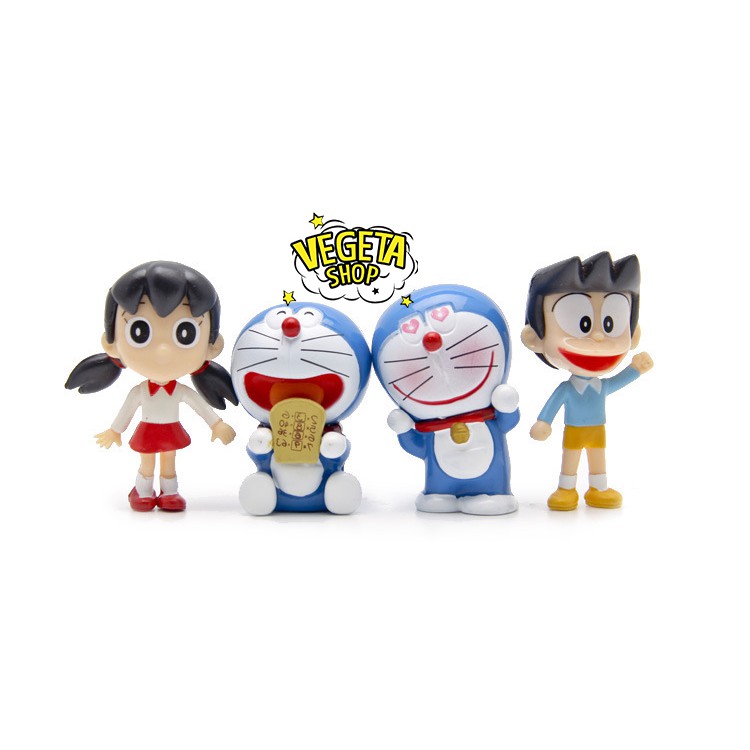 Mô hình Doraemon - Trọn bộ 8 Mô hình: Nobita Jaian Suneo Shizuka Doraemon - Nobita Chaien Xeko Xuka Doremon - Cao 5~7cm