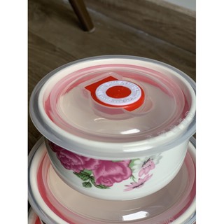 Bộ 3 thố sứ có nắp đậy