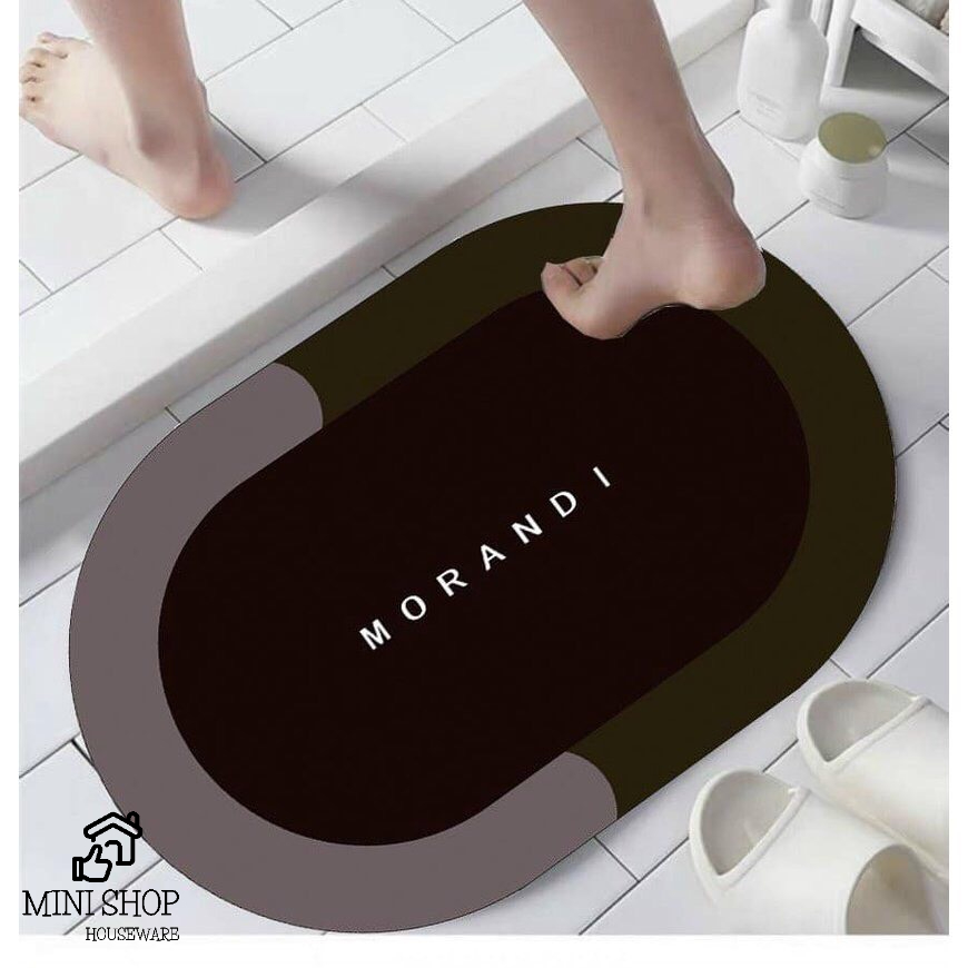 Thảm Lau Chân Hình Oval Thú Cưng 3D Chống Trượt