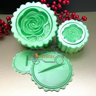 Khuôn TRÒN Nhấn Xôi Hình Hoa Hồng, SEN 3D SIÊU SẮC NÉT - Nhiều SIZE dùng nhấn ấn tạo hình sắc nét.