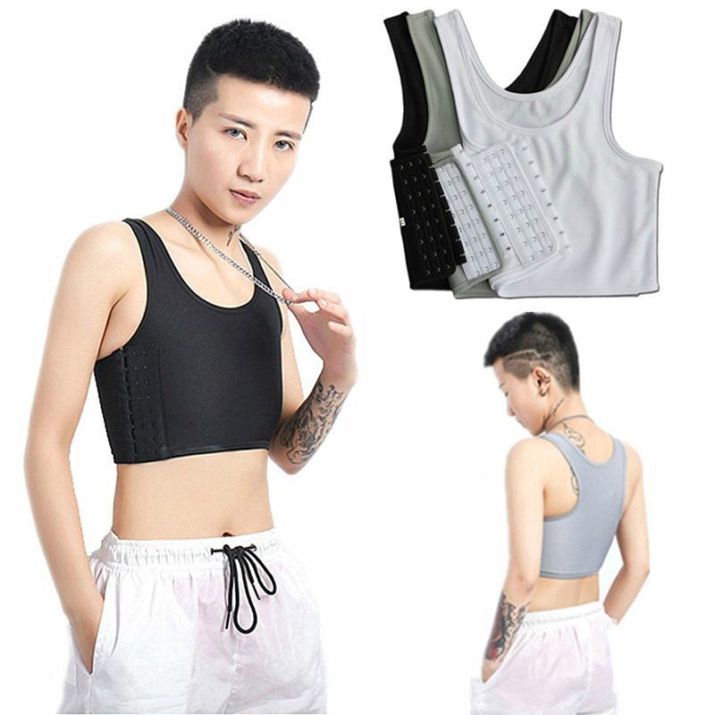 Áo 3 lỗ có đai nẹp ngực tàng hình thiết kế thoải mái 3 màu tùy chọn thời trang cho Tomboy