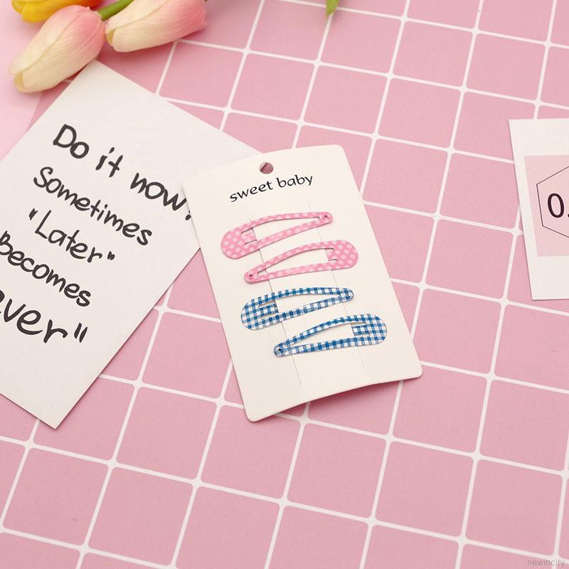 4 Kẹp tóc họa tiết hoa dễ thương cho bé gái