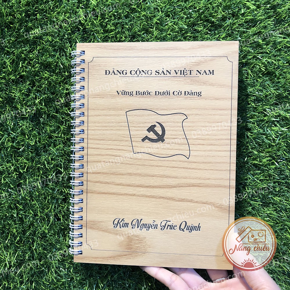 Note Book Đảng Viên khắc tên và hình theo yêu cầu - Sổ gáy xoắn hiện đại, dễ dàng đóng mở