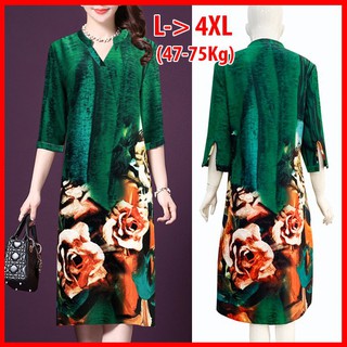 ROMI - ĐẦM SUÔNG DỰ TIỆC TRUNG NIÊN CAO CẤP - ĐẦM BIGSIZE CHO MẸ U50 ,U60 3231