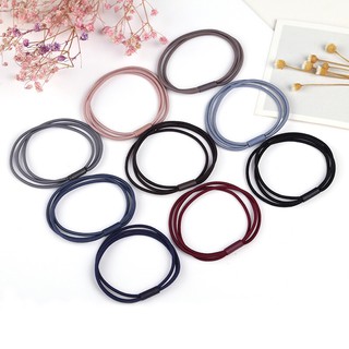 Combo 10 dây cột tóc màu trơn co giãn