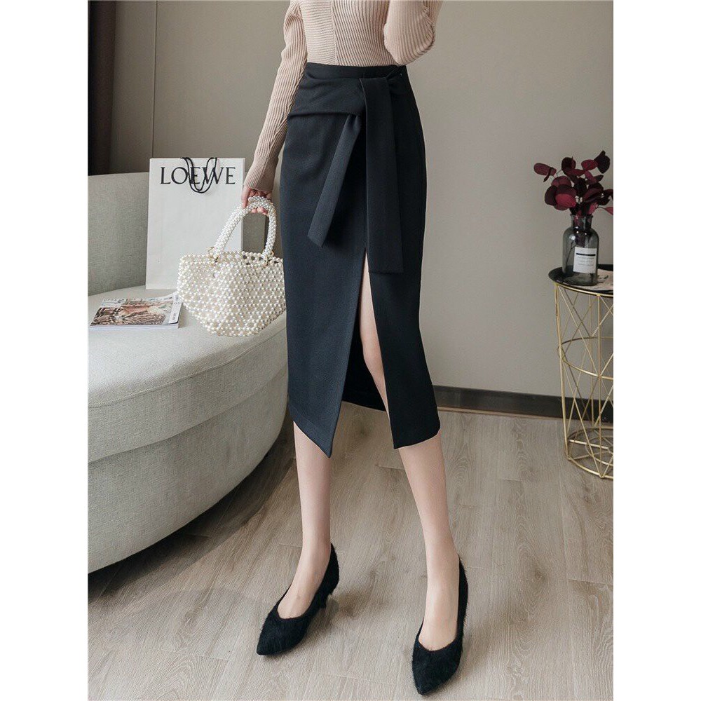 Chân váy dài xẻ 1 bên có nơ 💖 - Ảnh Thật💖 váy kiểu | BigBuy360 - bigbuy360.vn