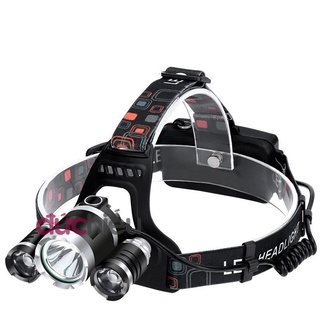 [ Loại to ] Đèn pin đội đầu sáng mạnh viền vàng chóa 8cm - A5 - Đức Hiếu Shop