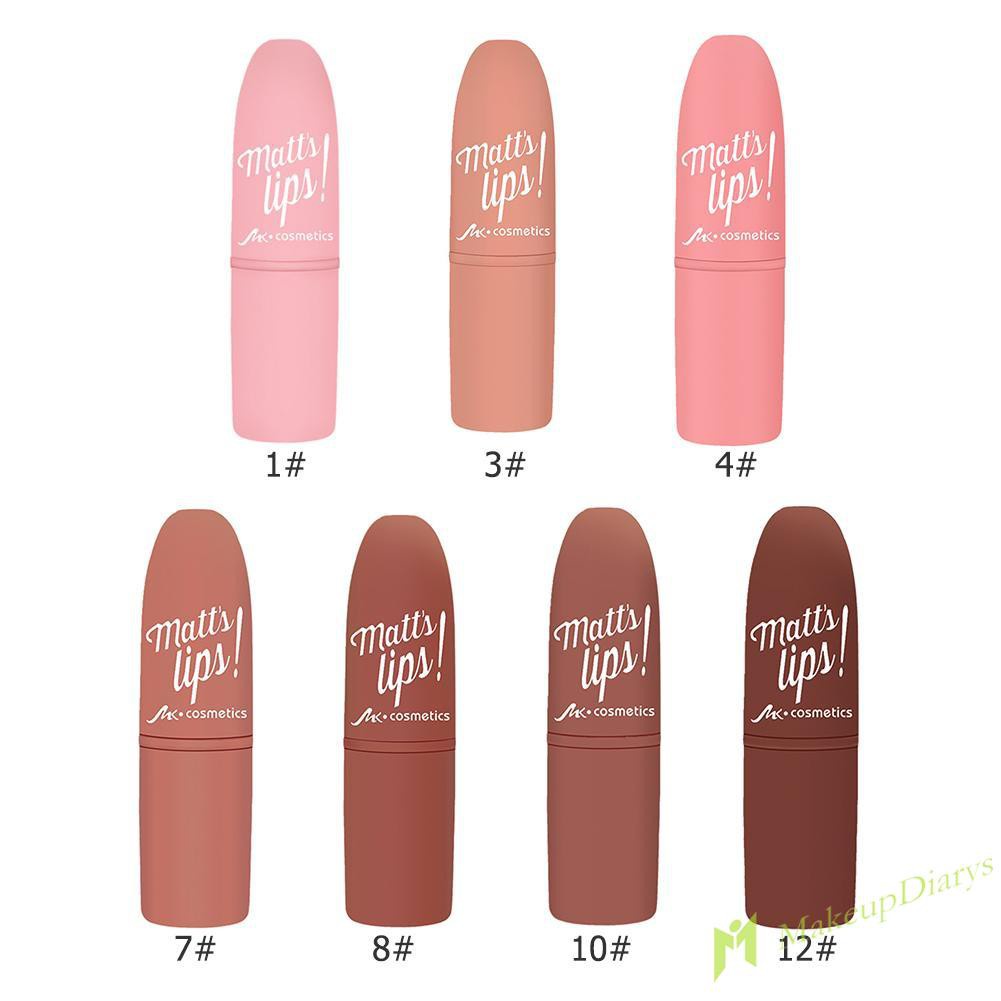 【New Arrival】Matte Lipsticks Waterproof Long Lasting 12 Colors Lips Makeup Lipgloss