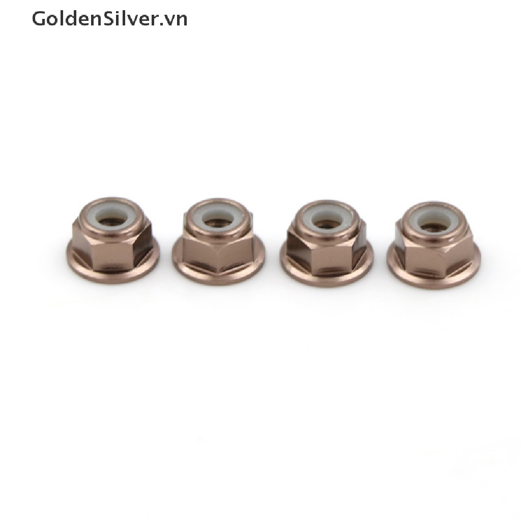 [Goldsilver] 4 Cái RC HSP 102049 Đai Ốc Nhôm Nylon M4 Nâng Cấp Cho Xe Điều Khiển Tỉ Lệ 1: 10 (02190