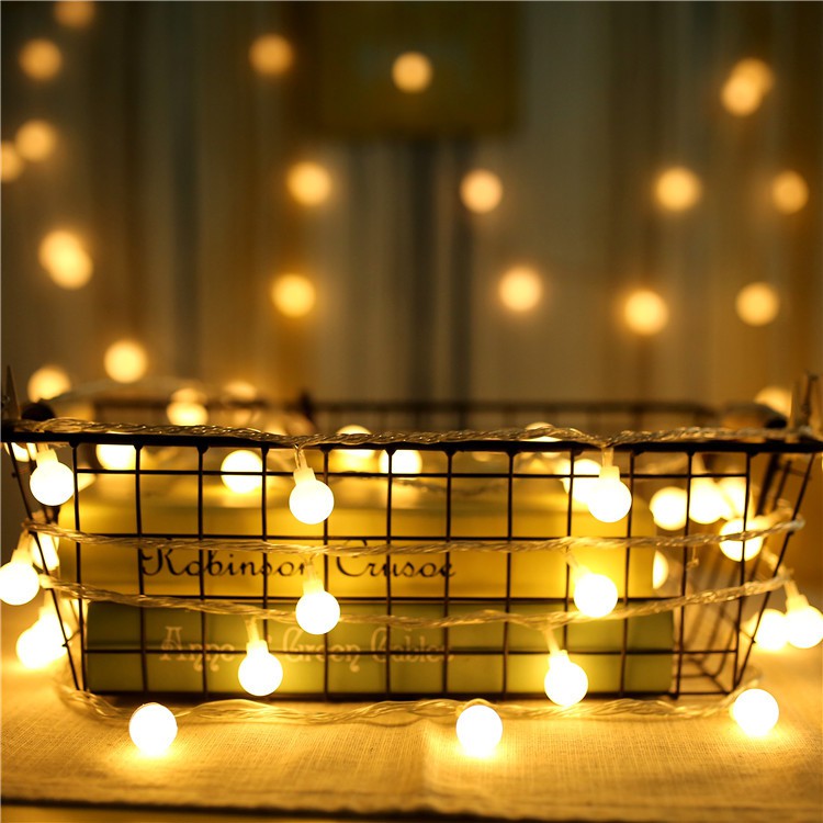 Đèn Led Cherry Ball , Bóng Tròn Nhấp Nháy [Pin + USB]