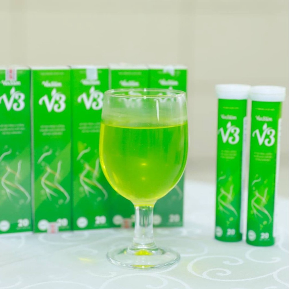 Vinslim V3 Viên Sủi Giảm Cân nhanh cấp tốc an toàn detox không phải thuốc giảm cân