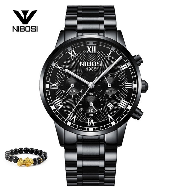 [Tặng vòng tay]Đồng hồ nam NIBOSI chính hãng NI2339.05 dây thép đúc đặc cao cấp