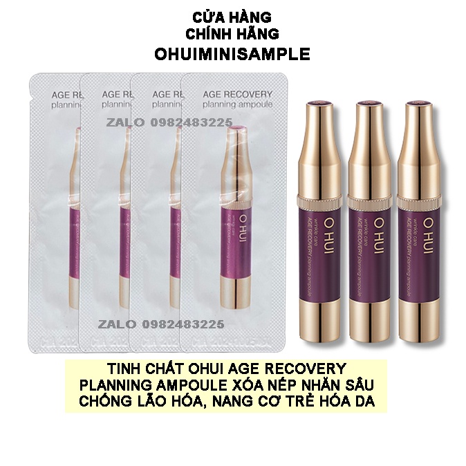 Gói sample siêu huyết thanh xóa nhăn trẻ hóa da hiệu quả sau 4 tuần - OHUI Age Recovery Planning Ampoule