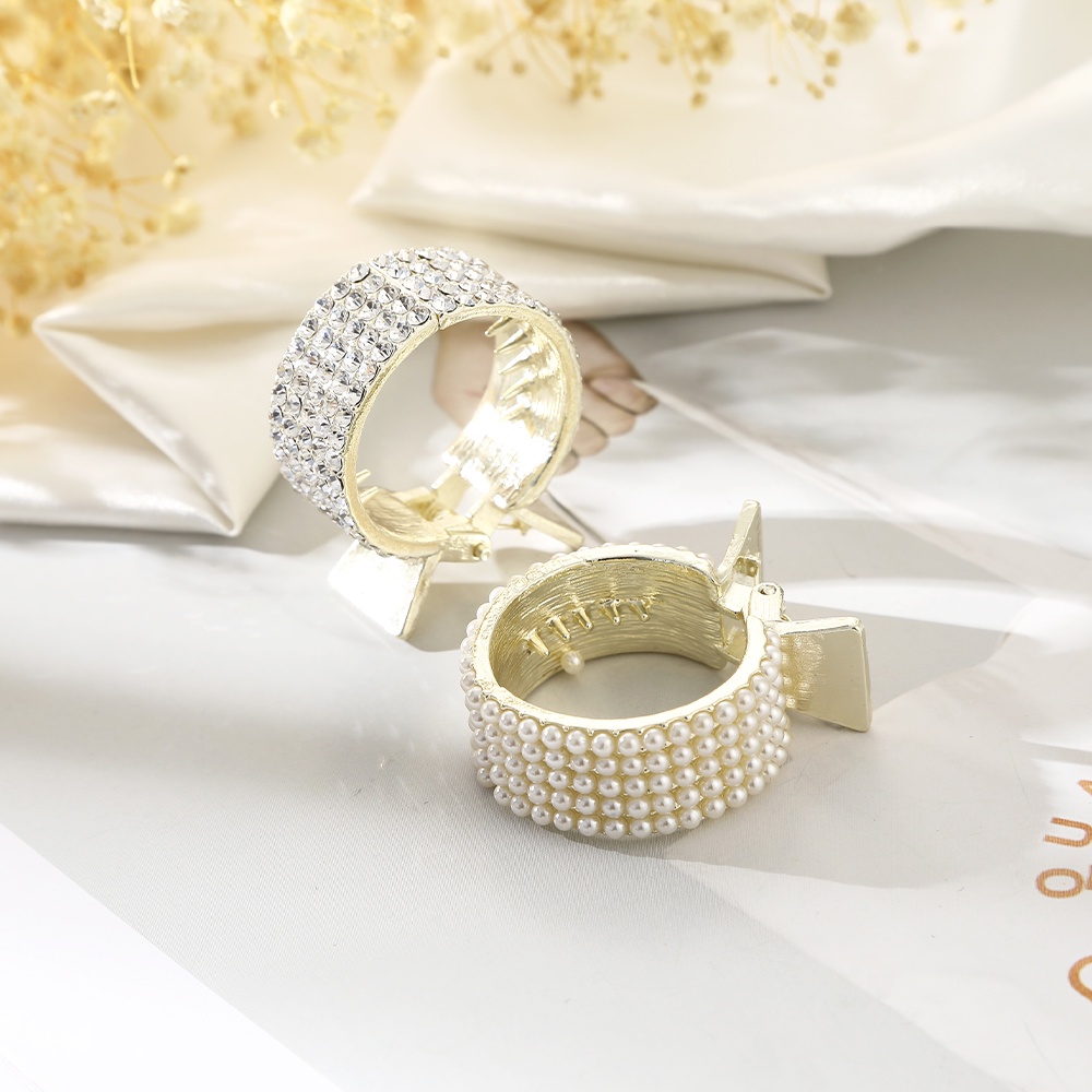 Haimeikang Kẹp tóc đính đá và ngọc trai thời trang Hàn Quốc