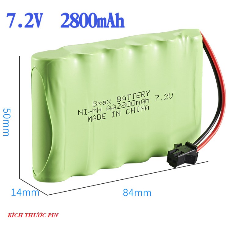 Pin 7.2v 2800mah - Pin dành cho các loại xe điều khiển dung lượng cao