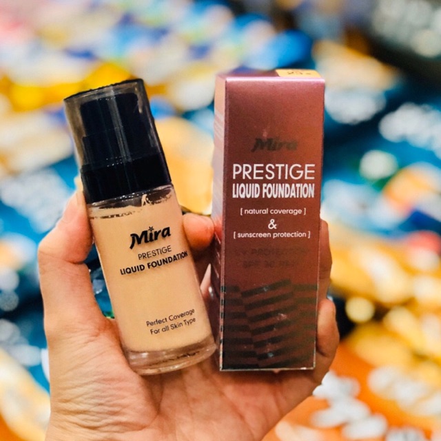 Kem nền mịn da chống nắng Mira Prestige Liquid Foundation
