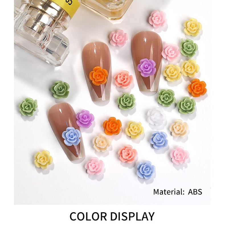 Set 20 Phụ Kiện Trang Trí Móng Tay Hình Hoa Trà 3d