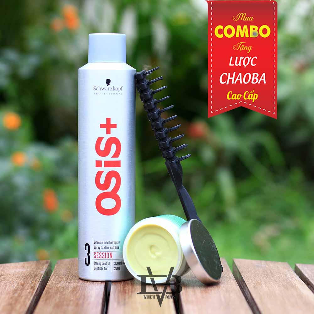 [CHÍNH HÃNG - BYVILAIN SHOP TPHCM] Gôm osis+ 3 Session Finish 300ml + Sáp HanzDeFuko Quicksand 56g + tặng lược