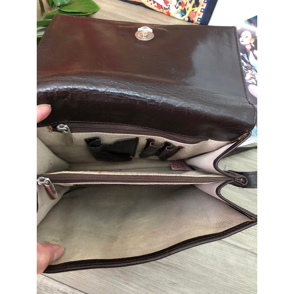 Thanh lý túi chéo nữ hiệu Belsac da thật 100%