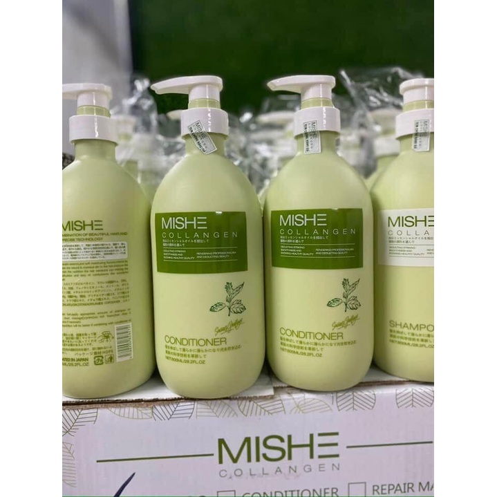 Bộ Dầu Gội Xả Mishe Collagen Phục Hồi Giảm Rụng Gàu Kiềm Dầu Bestmypham