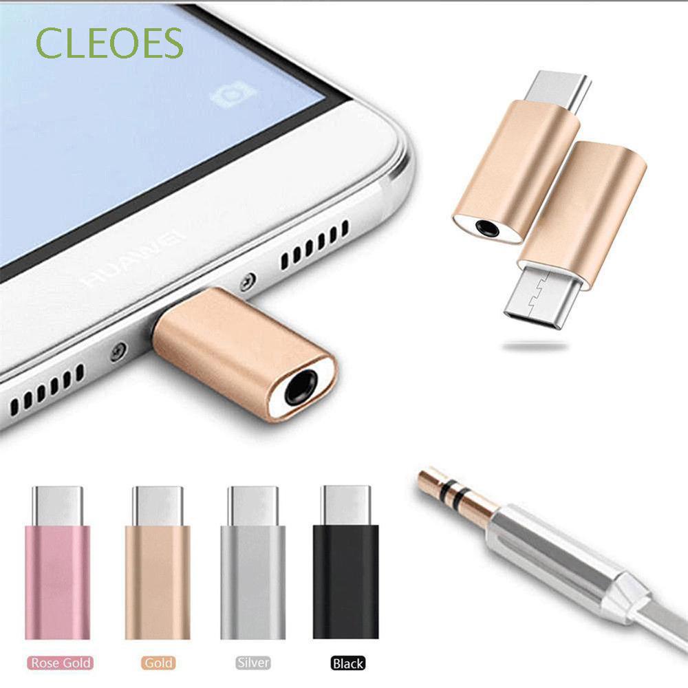Đầu cắm chuyển cổng Type-C sang cổng 3.5mm bằng kim loại dùng cắm dây loa tai nghe Huawei