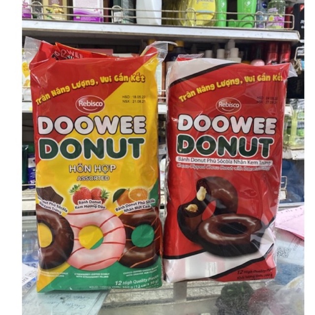 Bánh Donut Doowee Rebisco Bịch 360g (12 cái x30g)