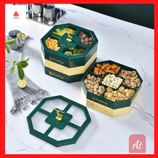 Khay đựng mứt, Hộp đựng mứt tết phong cách Châu Âu sang trọng hươu vàng cao cấp