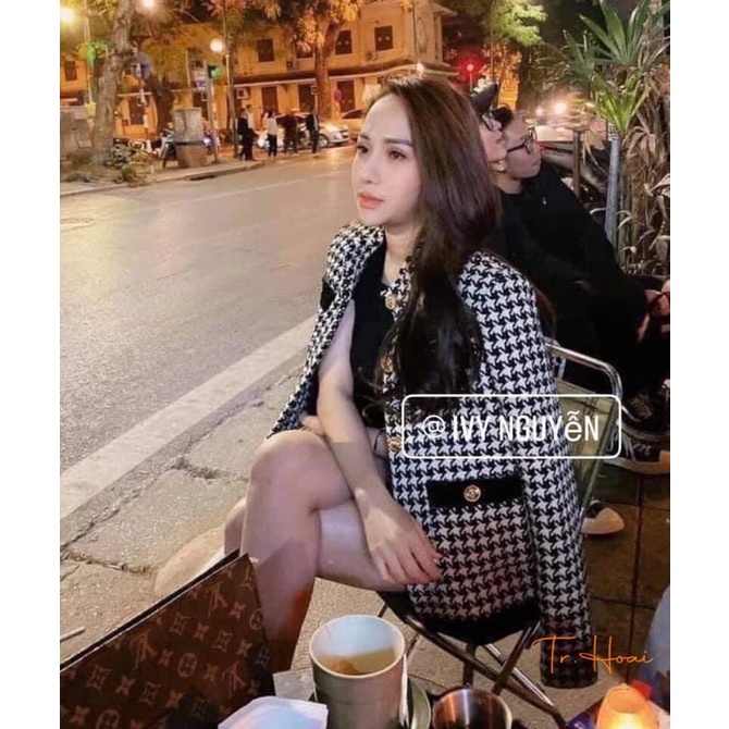Khoác dạ kèm belt hàng QC