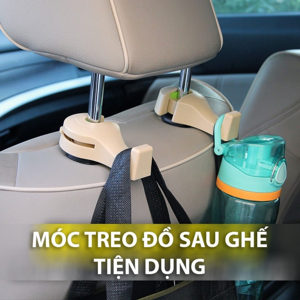 Bộ 2 Móc Treo Đồ Sau Ghế Ô Tô, Xe Hơi - Nhựa ABS Chịu Lực Tốt Treo Đồ Tiện Dụng - Ccar Vietnam