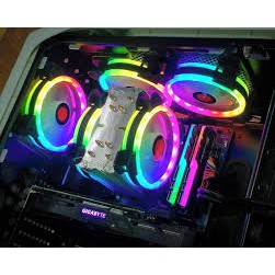 Bộ kit 3 quạt fan led tản nhiệt case RGB ( sẵn hub và remote)