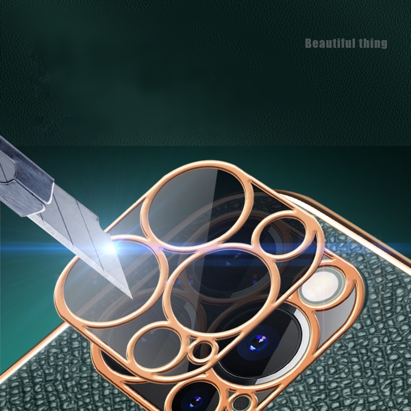 Ốp Điện Thoại Da Bò Siêu Mỏng Mạ Vàng Sang Trọng Chống Sốc Cho Iphone 12 11 Pro Max X Xr Xs Se 2020 7 8 Plus 12 | BigBuy360 - bigbuy360.vn